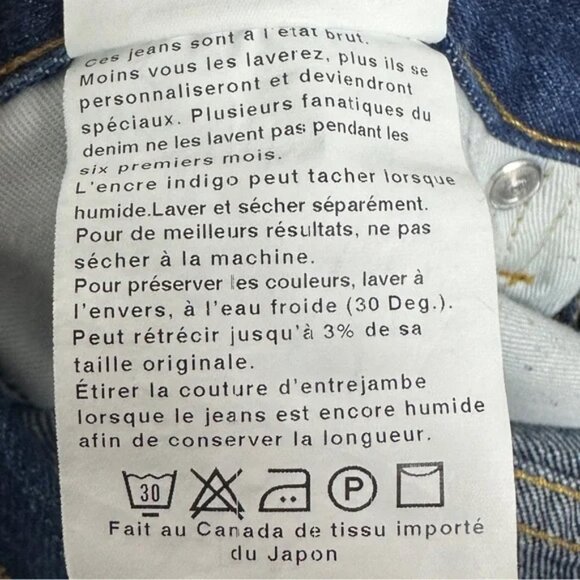 Naked & Famous Raw Japanese Selvedge Jeans Mens Size 33 Kasuri Super Guy Denim - Picture 4 of 14